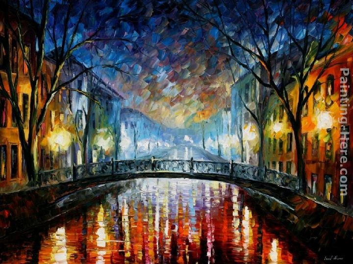 Leonid Afremov MISTY BRIDGE ST. PETERSBURG